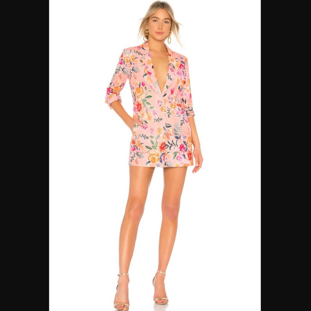 Lovers + Friends Miller Blazer Mini - Sunset Floral - Medium